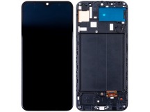 Дисплей для Samsung Galaxy A30 (A305F) модуль с рамкой Черный - (OLED)