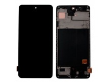 Дисплей для Samsung Galaxy A51 (A515F) модуль с рамкой Черный - (OLED) (Small Size)
