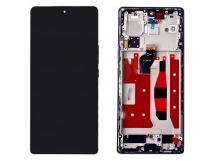Дисплей для Huawei Honor 70 в рамке + тачскрин (черный) (100% LCD)