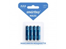 Батарейка алкалиновая AAA (LR03) SMARTBUY MAXX 4B  (цена за 1шт, блистер 4шт)