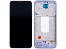 Дисплей для Samsung Galaxy A34 5G (A346B) модуль с рамкой Фиолетовый - (OLED) (Small Size)