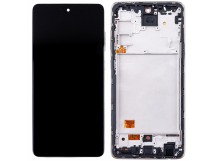 Дисплей для Samsung Galaxy A72 (A725F) модуль с рамкой Черный - (OLED) (Full Size)