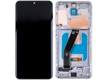 Дисплей для Samsung Galaxy S20 (G980F) модуль с рамкой Серый - (OLED) (Full Size)