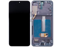 Дисплей для Samsung Galaxy S22+ (S906B) модуль с рамкой Черный - (OLED) (Full Size)