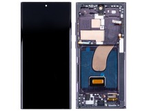 Дисплей для Samsung Galaxy S23 Ultra (S918B) модуль с рамкой Черный - (OLED) (Full Size)