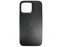 Чехол пластиковый iPhone 13 Pro Max Leather Case MagSafe черный