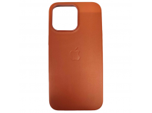 Чехол пластиковый Leather Case MagSafe ORG iPhone 15 коричневый