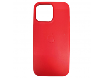 Чехол пластиковый Leather Case MagSafe ORG iPhone 15 красный