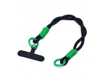 Шнурок - на руку плетеный (black/dark green) (231970)