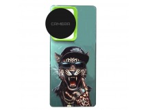 Чехол-накладка - PC094 для "Apple iPhone 15 Pro Max" (леопард) (transparent/black) (233850)