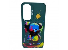 Чехол Samsung A55 5G (2024) Креатив Медвежонок Зеленый