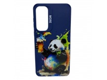 Чехол Samsung A55 5G (2024) Креатив Панда Синий