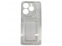 Чехол силиконовый Infinix Hot 40/Hot 40 Pro с визитницей прозрачный