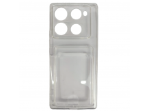 Чехол силиконовый Infinix Note 40 Pro с визитницей прозрачный