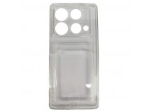 Чехол силиконовый Infinix Note 40 с визитницей прозрачный