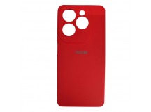 Чехол силиконовый Tecno Spark 20 Pro Silicone Cover с лого красный
