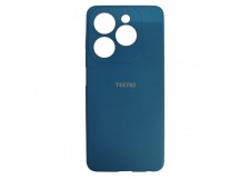 Чехол силиконовый Tecno Spark Go 2024/Pop 8 Silicone Cover с лого темно-синий