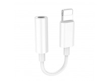 Переходник BOROFONE BV21 Lightning + Aux 3.5 (белый)