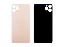 Задняя крышка для iPhone 11 Pro Max (A2218) Золото (стекло, узкий вырез под камеру, логотип)