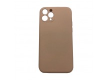 Чехол iPhone 11 Pro Silicone Case 1.5mm Full низ и камера с Лого Розовый Песок