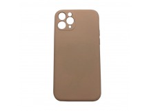 Чехол iPhone 11 Pro Silicone Case 1.5mm Full низ и камера с Лого Розовый Песок