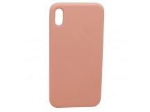 Чехол iPhone XS Max Silicone Case №12 с Лого в упаковке Розовый