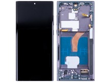 Дисплей для Samsung Galaxy S22 Ultra (S908B/S9080) модуль с рамкой Черный - (OLED)