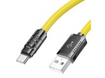 Кабель USB - Type-C HOCO U118 100W (5A/1.2m) желтый