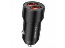 Адаптер Автомобильный Borofone BZ19B Wisdom 36W dual port QC3.0 car charger (повр. уп.) (bla(234599)
