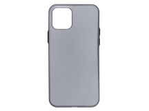Чехол-накладка - PC091 для "Apple iPhone 12/iPhone 12 Pro" (matte transparent/black) (232333)