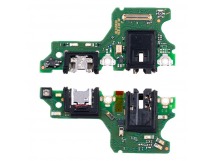 Шлейф для Huawei P40 Lite E (ART-L29) плата на системный разъем/разъем гарнитуры/микрофон - Премиум