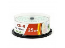 Диск MIREX CD-R Printable Ink-Jet 48X 700MB  Cake box 25 (25/300)