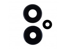 Стекло камеры для Xiaomi Redmi Note 13 Pro 4G (23117RA68G) (комплект 3 шт.) Черный