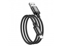 Кабель USB - Apple lightning Hoco X89 Wind (повр. уп.) 100см 2,4A  (black) (234772)