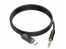 Кабель AUX HOCO UPA30 Type-C - 3.5mm AUX (черный)