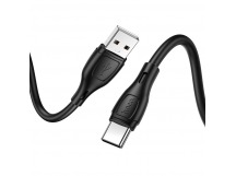 USB кабель шт.USB (A) - шт.Type-C "Hoco" X61 силикон, особо прочный  3.0A, 1м, чёрный