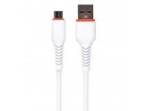 Кабель USB - micro USB SKYDOLPHIN S54V (повр. уп.) 100см 2,4A  (white) (234869)