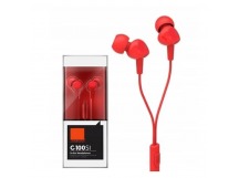 Проводные наушники 3.5 JBL TUNE С100SI ORG красные