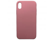 Чехол iPhone XS Max Silicone Case №06 с Лого в упаковке Розовая пудра