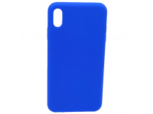 Чехол iPhone XS Max Silicone Case №40 с Лого в упаковке Сапфир