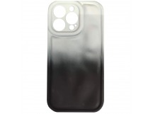 Чехол силиконовый iPhone 13 Pro ДУТЫЙ бело-черный