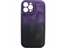 Чехол силиконовый iPhone 13 Pro ДУТЫЙ фиолетово-черный