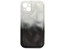 Чехол силиконовый iPhone 13 ДУТЫЙ бело-черный