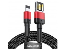 Кабель USB Baseus cafule SE для iPhone Lightning 8 pin 2.4А (1м) (черно-красный) (CALKLF-G91)