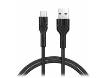 Кабель USB - Type-C Hoco U31 (повр. уп.) 120см 2,4A  (black) (234958)