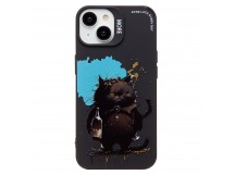 Чехол-накладка - SC335 для "Apple iPhone 13/iPhone 14" (черный кот) (black) (233108)