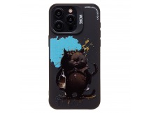Чехол-накладка - SC335 для "Apple iPhone 15 Pro Max" (черный кот) (black) (233092)