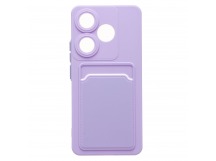 Чехол-накладка - SC337 с картхолдером для "Xiaomi Poco F6" (light violet) (233641)