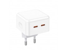 Сетевое ЗУ BOROFONE BA76A (PD35W(17.5W+17.5W)/2USB-C) белое