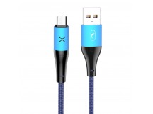 Кабель USB - micro USB SKYDOLPHIN S49V (повр. уп.) 100см 3A  (blue) (234882)